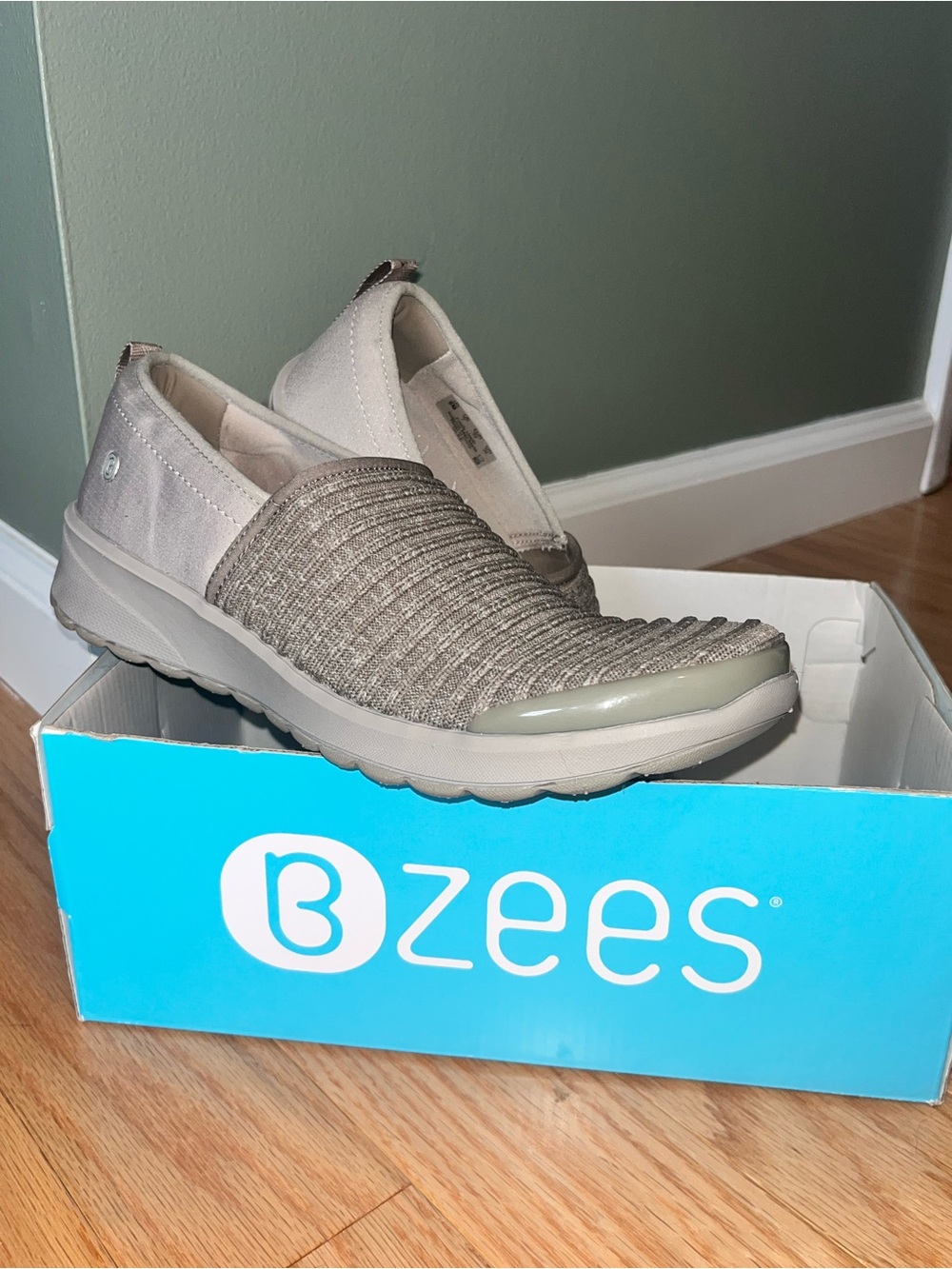 Bzees Women's Slip-On Mules in Mushroom Taupe